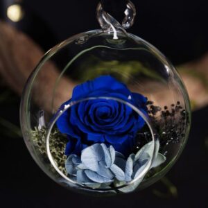 Hanging Vase with Single Forever Rose