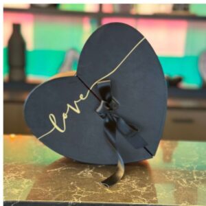 Scarlet Midnight - Heart Gift Box with Forever Roses